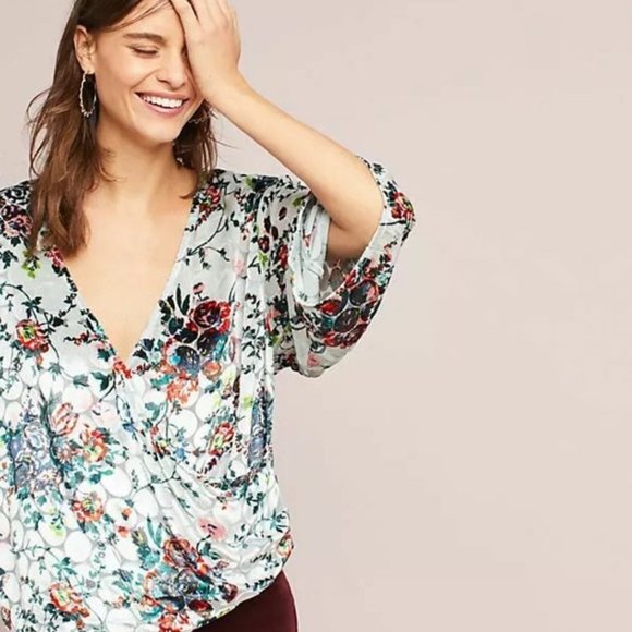Anthropologie | Maeve Umi Wrap Top - Picture 2 of 13